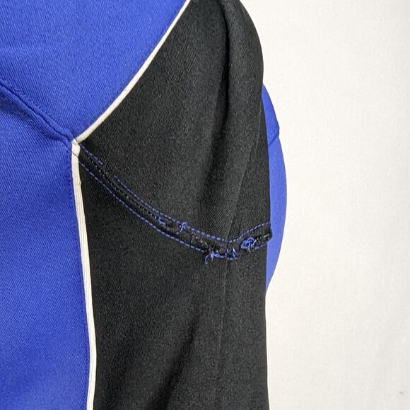 Adidas Soccer Pullover Sweater Men's Large Blue Black Athletic Top Pre-Owned - Picture 4 of 5